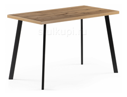 Стол Тринити Лофт 120 25 мм дуб вотан / черный матовый