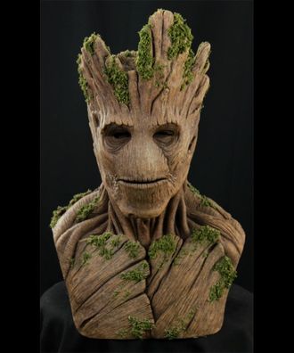 маска, грут, силиконовая, резиновая, на голову, марвел, комикс, groot, cfx, silicon, mask, гуманоид