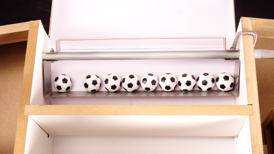 Игровой стол — футбол «Enterprise» (141×76×92 см) жетоноприемник