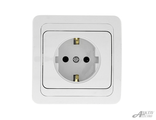 Розетка одинарная с заземлением 2028