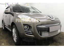 Защита радиатора Peugeot 4007 2007-2013 chrome низ