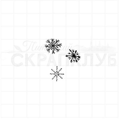 Штамп Рисунок снежинки