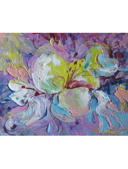 Круглова Светлана. "Фантазия", картон / масло, 11 х 13 см., 2010 г