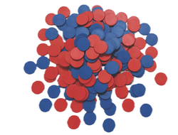 Фишки счетные 2х цветные (Красно-синие, 25 мм., 200 шт.)