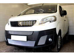 Защита радиатора Peugeot Expert 2018- (2 части) chrome боковые