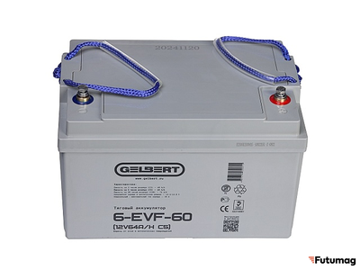Тяговый аккумулятор Gelbert 6-EVF-60 (12V64A/H C5)