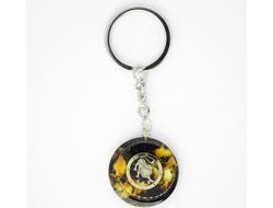 Брелок из натурального янтаря "Лев"