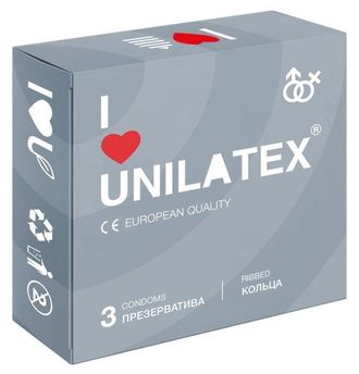 Презервативы с рёбрами Unilatex Ribbed - 3 шт. Производитель: Unilatex, Испания