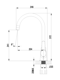 Смеситель для кухни с поворотным изливом Lemark ANTLANTISS LM3255C