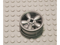 !АНАЛОГ! Wheel 30.4mm D. x 20mm with No Pin Holes and 5 Large Spokes, Flat Silver (42716 / 6250349) / 4 шт.