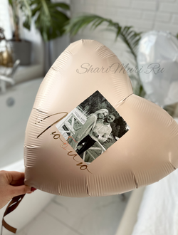 Шар сердце 45 см с фото