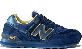 New Balance 574 Темно-синие замшевые