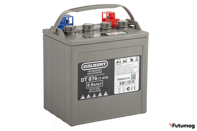 Тяговый WET аккумулятор Gelbert DT876 (T-875) 8V145A/H C5