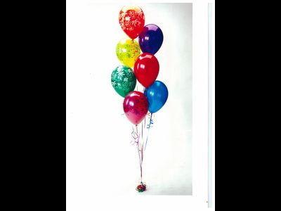 Фонтан шаров "С днем Рождения 4+3" (СиК)