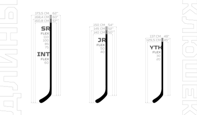 Клюшка хоккейная  С 400 Team 50 flex,3-10,левая, 50 дюймов