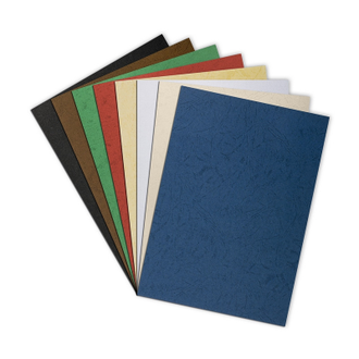 Обложки для переплета картонные ProfiOffice синяя кожа, А3, 270г/м2, 100 штук в упаковке