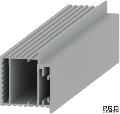 Комплект скрытой двери Pro Design Glass Crystal Graphite 2400 мм