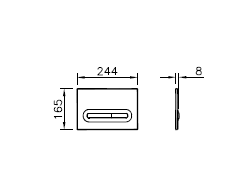 VitrA Панель смыва Loop, цвет глянцевый хром, для инсталляций, 740-0780