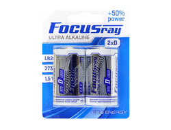 Батарейка D FOCUSray LR20 BL2 ULTRA ALKALINE щелочная (в упаковке 2 шт)