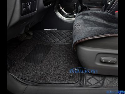 3D коврики в салон Toyota Land Cruiser Prado из экокожи