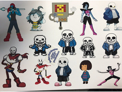 Наборы наклеек Андертейл, Undertale