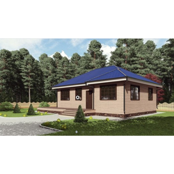 Одноэтажный каркасный дом с двумя спальнями 95м² (SK82)