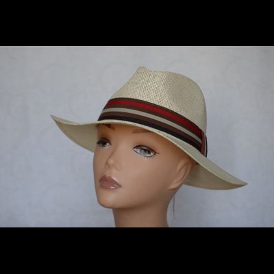 Шляпа из бумаги Италия Hatyou 0498 бежевая