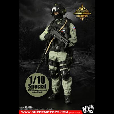 Спецназ "Альфа" (Лимитированный выпуск) - КОЛЛЕКЦИОННАЯ ФИГУРКА 1/6 Russian Spetsnaz - FSB Alfa Group 3.0 Green Exclusive Ver. (M-069 B) - SUPER MC TOYS