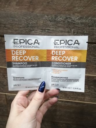 Саше Epica Recover шампунь+кондиционер, для восстановления поврежденных волос