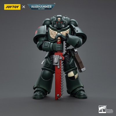 Сержант-интерцессор Темных Ангелов (Warhammer 40k) - КОЛЛЕКЦИОННАЯ ФИГУРКА 1/18 Dark Angels Intercessors Sergeant Caslan (JT4966) - JOYTOY