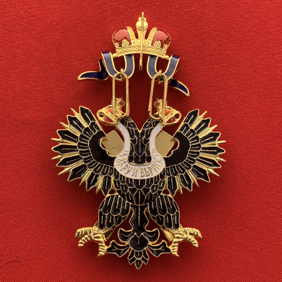 Орден Святого Андрея Первозванного, с бантом из муаровой ленты. Полноразмерная копия LUX! Лот № 51.