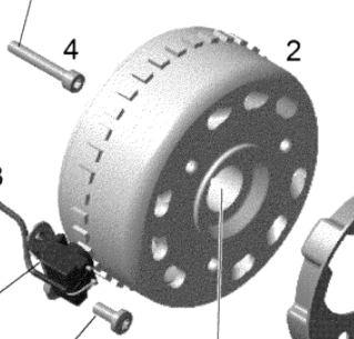 Маховик (Маховое колесо) оригинальный BRP 420866041/420866040 для BRP LYNX/Ski-Doo