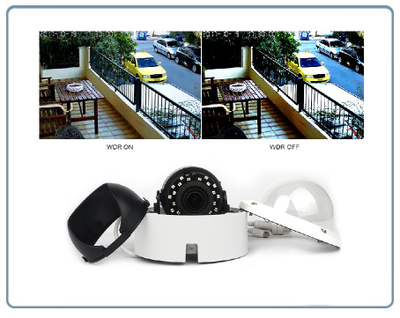 Уличная купольная WiFi/LAN видеокамера с варифокальным объективом 2-12 мм.,с DVR, Full HD 2 Mp