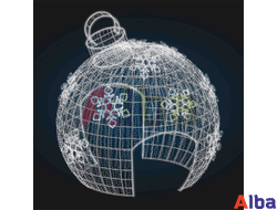 Входная группа Новогодняя игрушка со снежинками