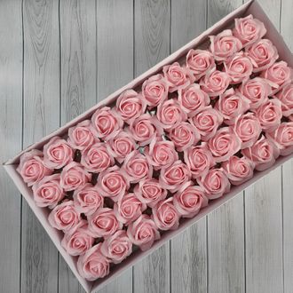 УЦЕНКА Розы из мыла "Корея" 50 шт Светло-розовый (см. доп. фото)