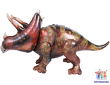 Шар (53&#039;&#039;/135 см) Ходячая Фигура, Динозавр Трицератопс ( шар + надувка) С