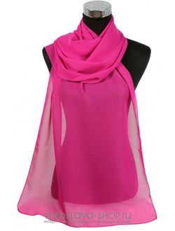 20067-41.Летний шарф из шифона цвета фуксии.