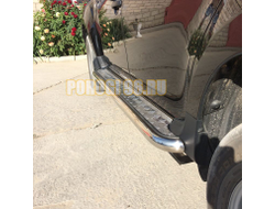 Пороги с накладным листом d53 для Nissan Terrano 2014-