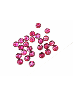 Стразы акриловые пришивные 6 мм, цвет фуксия 02