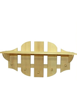 Вешалка 5 крючков с полкой "Элипс"