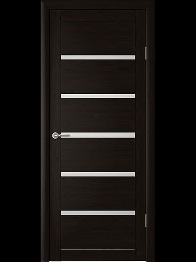 Межкомнатная дверь Вена кипарис темный, стекло мателюкс