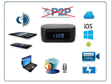 IP видеоняня WiFi (Часы настольные, овальные) с аккумулятором  с DVR, Full HD (Pro iCam)