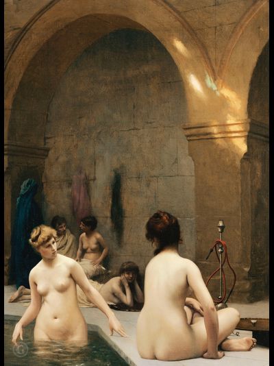 Картина обогреватель, репродукция Жан-Леона Купальщицы