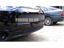 Защита радиатора Mitsubishi Outlander III 2012-2015 black верх PREMIUM