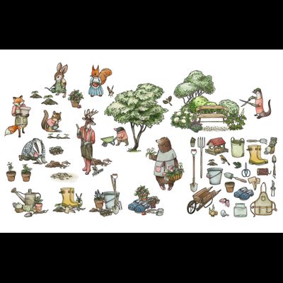 ФП штамп &quot;Горностай с ножницами&quot;