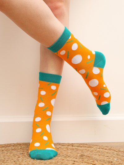 Носки Приятно "Круги на оранжевом"