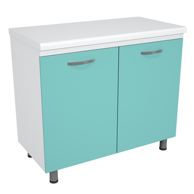 Тумба металлическая медицинская с полкой на опорах ТМД-2.0