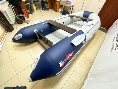 Моторная лодка Таймень NX 3600 НДНД PRO светло-серый/синий - MNELODKU.RU