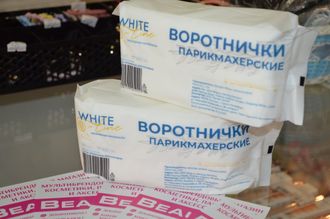 Воротнички парикмахерские White Line 7*40, 50 штук, упаковка