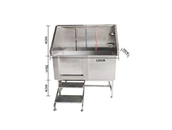 Профессиональная ванна для груминга из нержавеющей стали-- Cadă profesională pentru grooming din inox